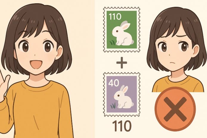 110円切手の組み合わせに関する注意点