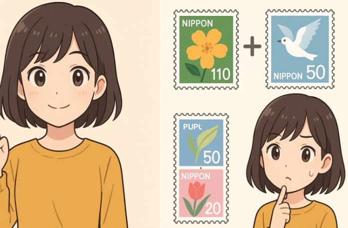 110円切手の組み合わせ方と基本