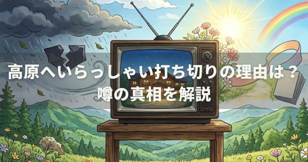 高原へいらっしゃい打ち切りの理由は?噂の真相を解説