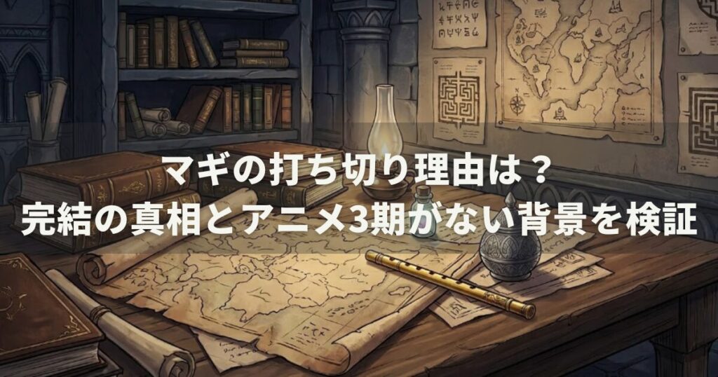 マギの打ち切り理由は？完結の真相とアニメ3期がない背景を検証