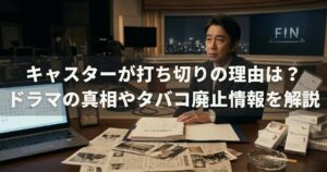 キャスターが打ち切りの理由は？ドラマの真相やタバコ廃止情報を解説