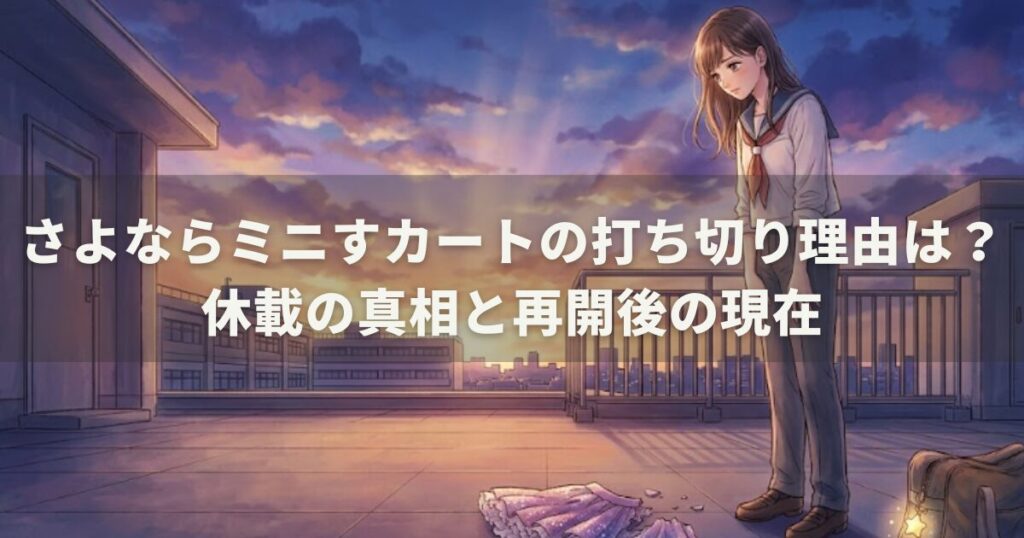 さよならミニすカートの打ち切り理由は？休載の真相と再開後の現在