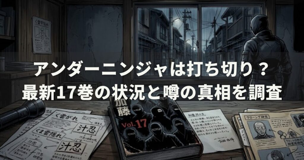 アンダーニンジャは打ち切り？最新17巻の状況と噂の真相を調査