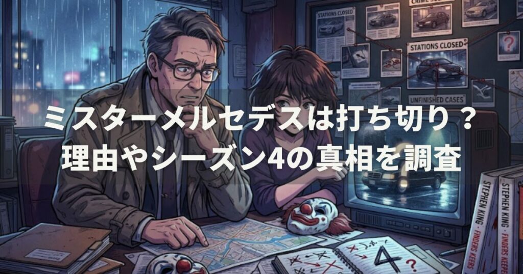 ミスターメルセデスは打ち切り？理由やシーズン4の真相を調査