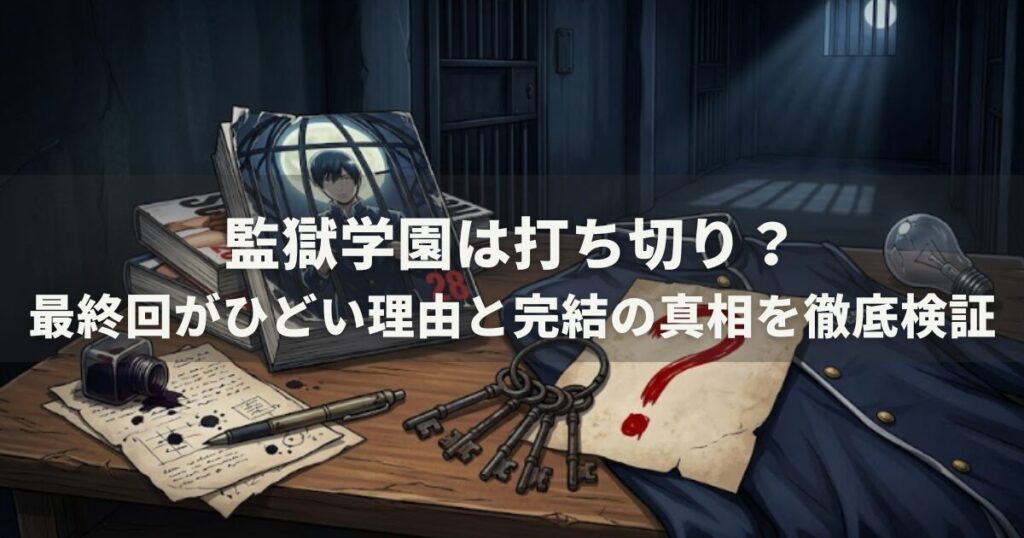 監獄学園は打ち切り?最終回がひどい理由と完結の真相を徹底検証