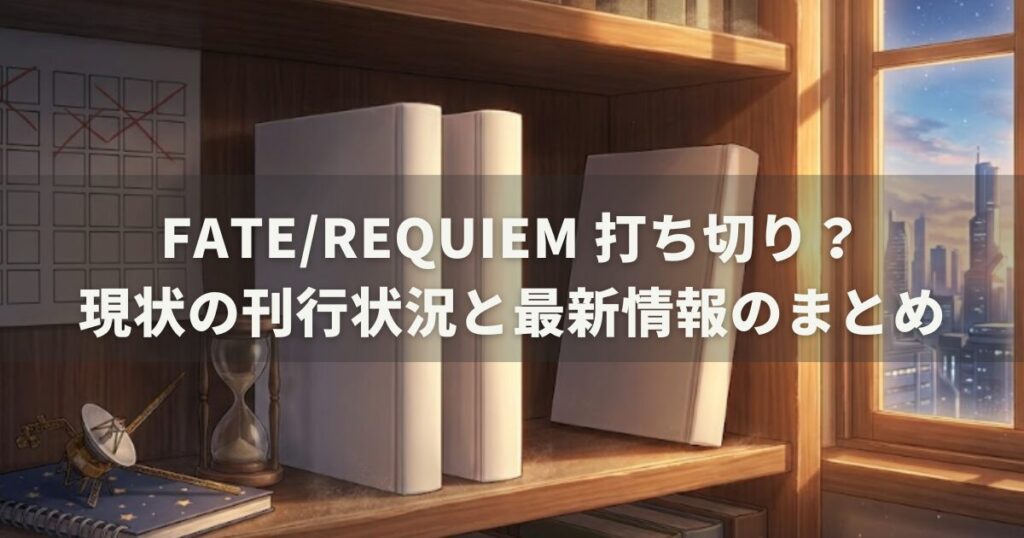 Fate/Requiem 打ち切り？現状の刊行状況と最新情報のまとめ