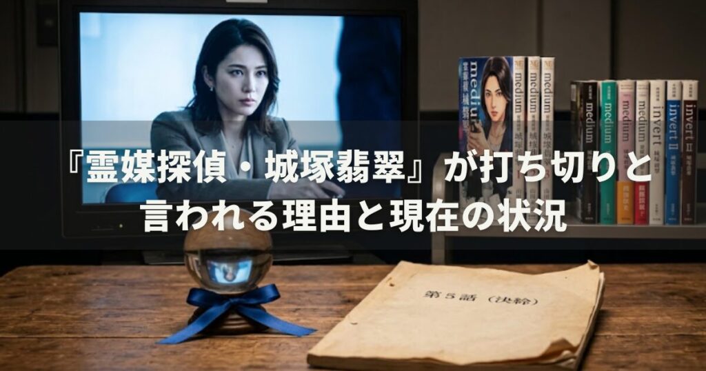 『霊媒探偵・城塚翡翠』が打ち切りと言われる理由と現在の状況