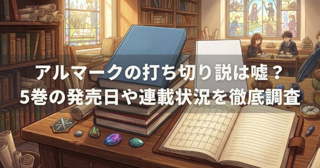 アルマークの打ち切り説は嘘？5巻の発売日や連載状況を徹底調査