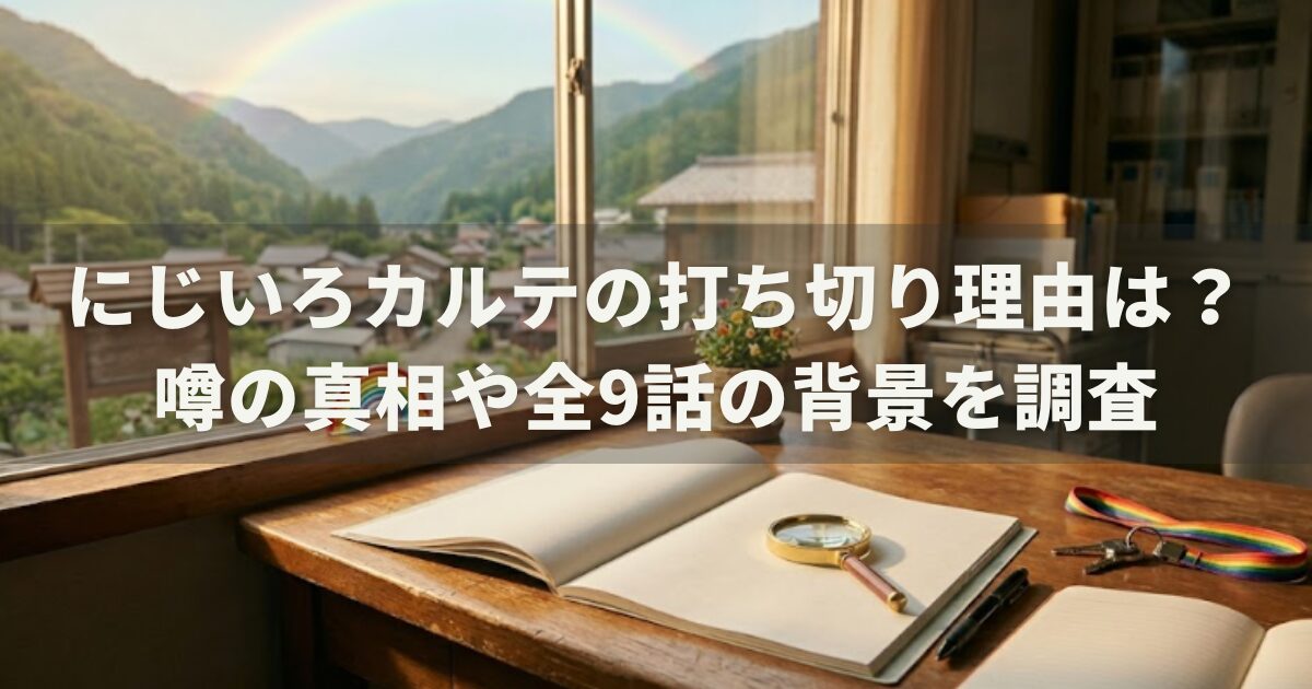にじいろカルテの打ち切り理由は？噂の真相や全9話の背景を調査