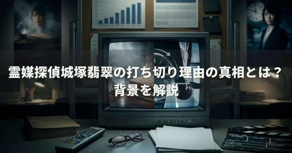 霊媒探偵城塚翡翠の打ち切り理由の真相とは?背景を解説