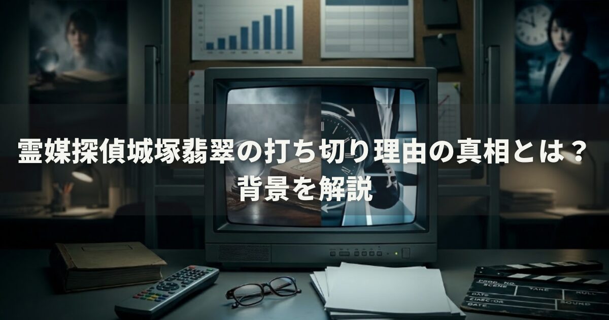 霊媒探偵城塚翡翠の打ち切り理由の真相とは？背景を解説