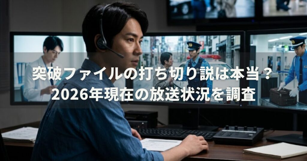 突破ファイルの打ち切り説は本当?2026年現在の放送状況を調査