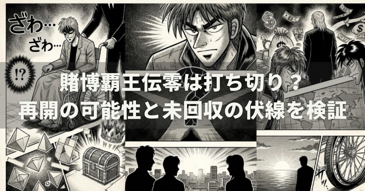 賭博覇王伝零は打ち切り？再開の可能性と未回収の伏線を検証