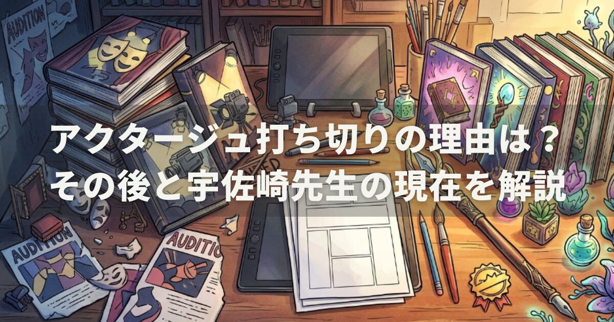 アクタージュ打ち切りの理由は？その後と宇佐崎先生の現在を解説