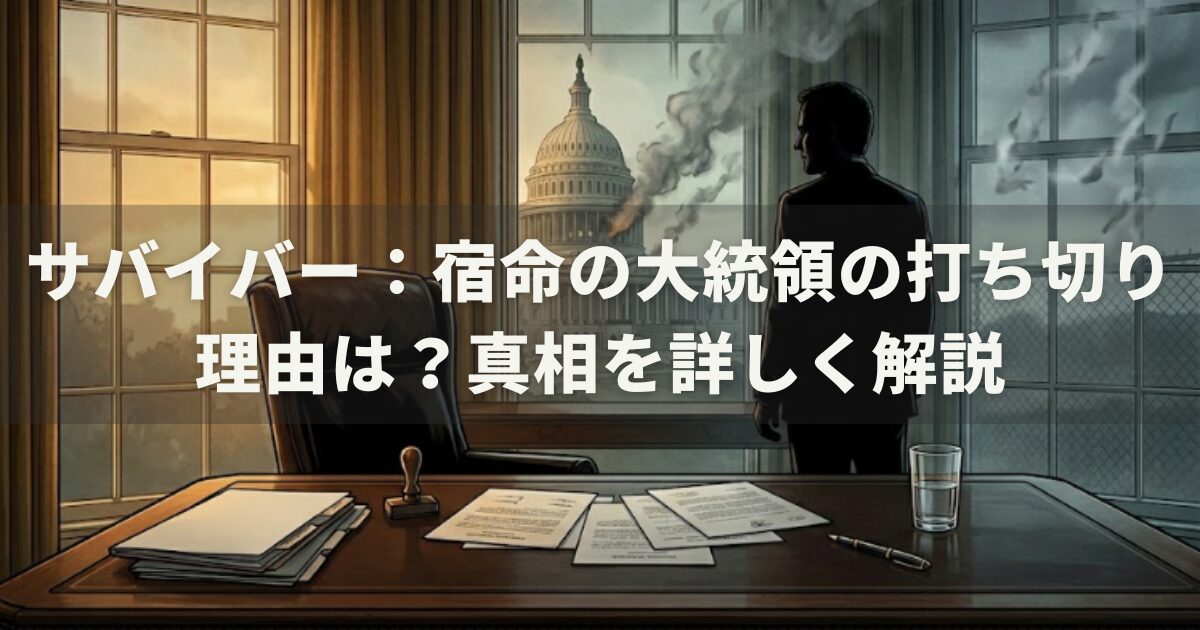 サバイバー:宿命の大統領の打ち切り理由は?真相を詳しく解説