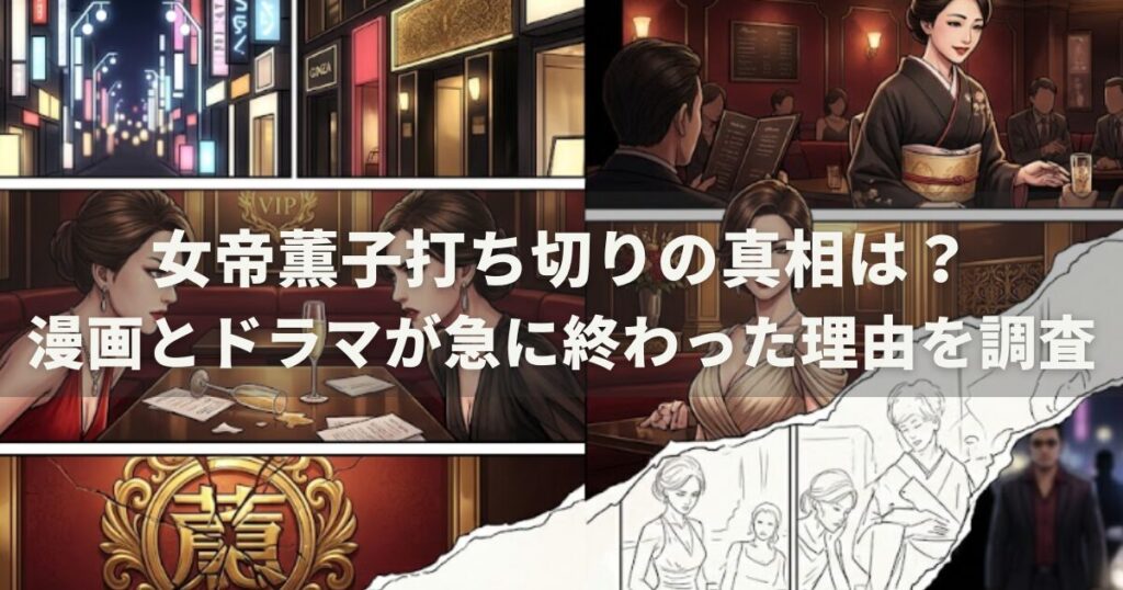 女帝薫子打ち切りの真相は?漫画とドラマが急に終わった理由を調査