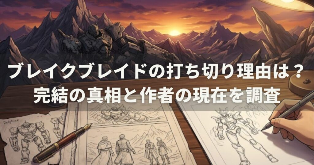 ブレイクブレイドの打ち切り理由は？完結の真相と作者の現在を調査