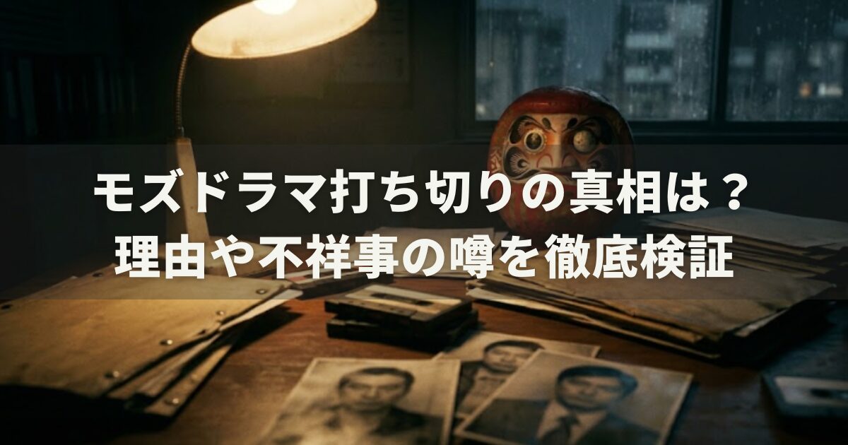 モズドラマ打ち切りの真相は？理由や不祥事の噂を徹底検証