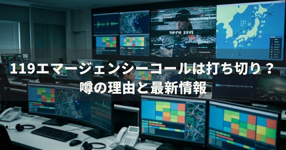 119エマージェンシーコールは打ち切り？噂の理由と最新情報