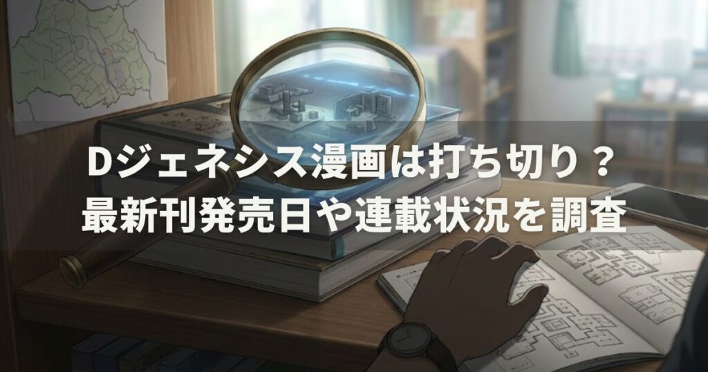 dジェネシス漫画は打ち切り？最新刊発売日や連載状況を調査