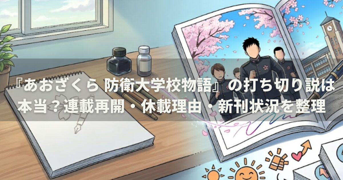 『あおざくら 防衛大学校物語』の打ち切り説は本当？連載再開・休載理由・新刊状況を整理