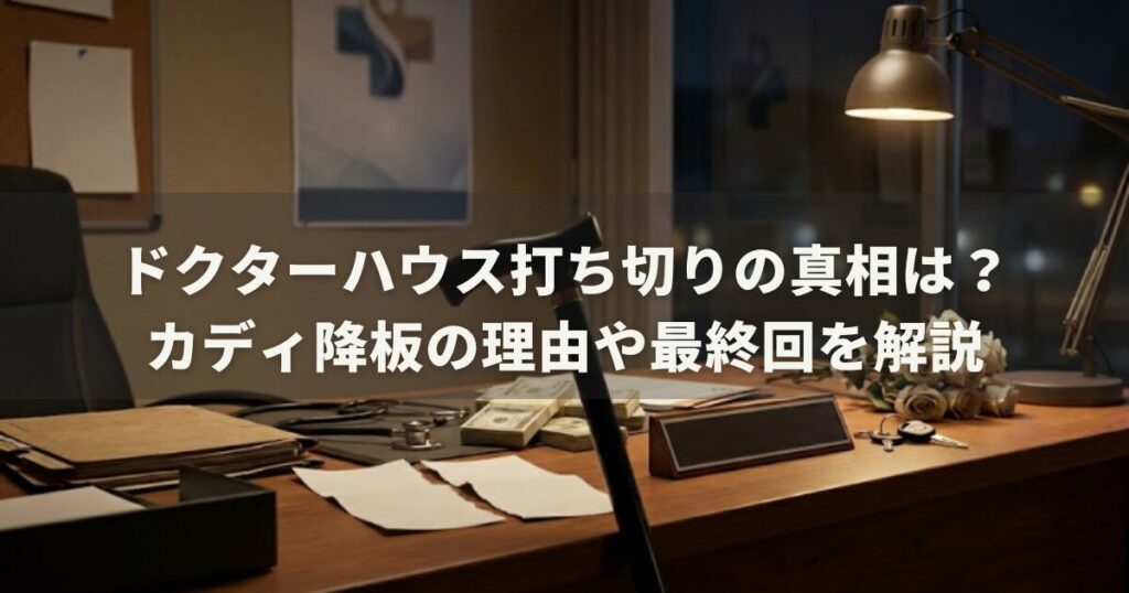 ドクターハウス打ち切りの真相は?カディ降板の理由や最終回を解説