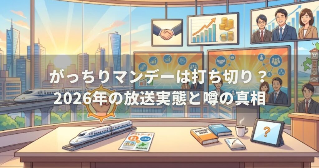 がっちりマンデーは打ち切り?2026年の放送実態と噂の真相