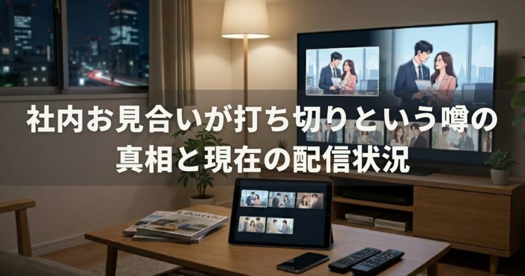 社内お見合いが打ち切りという噂の真相と現在の配信状況