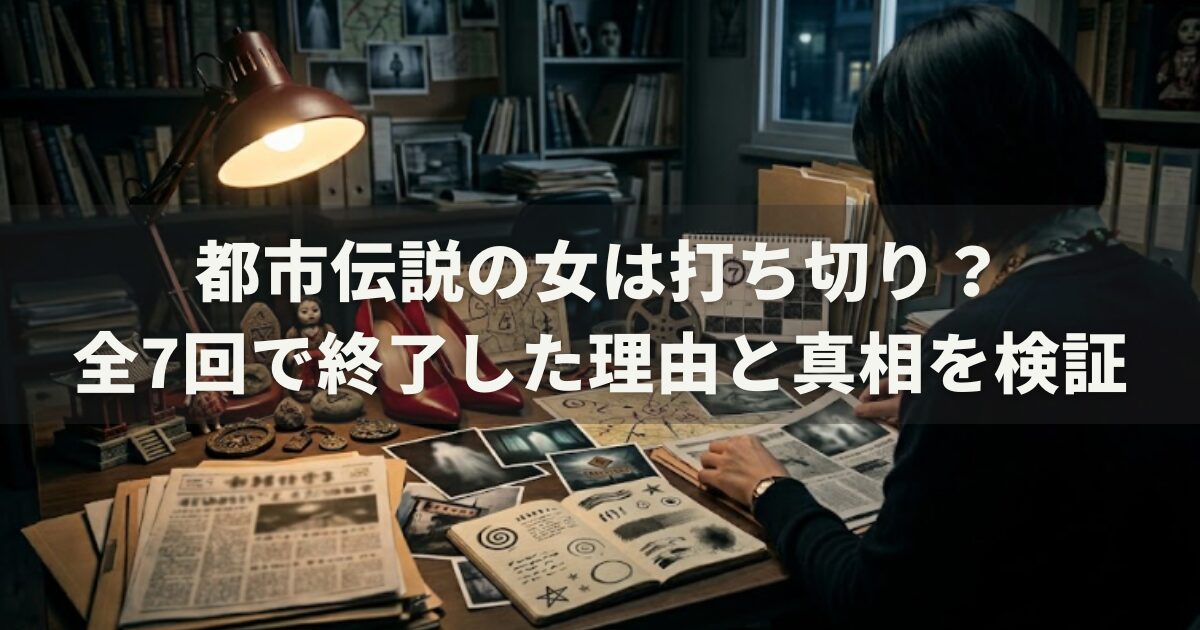 都市伝説の女は打ち切り？全7回で終了した理由と真相を検証