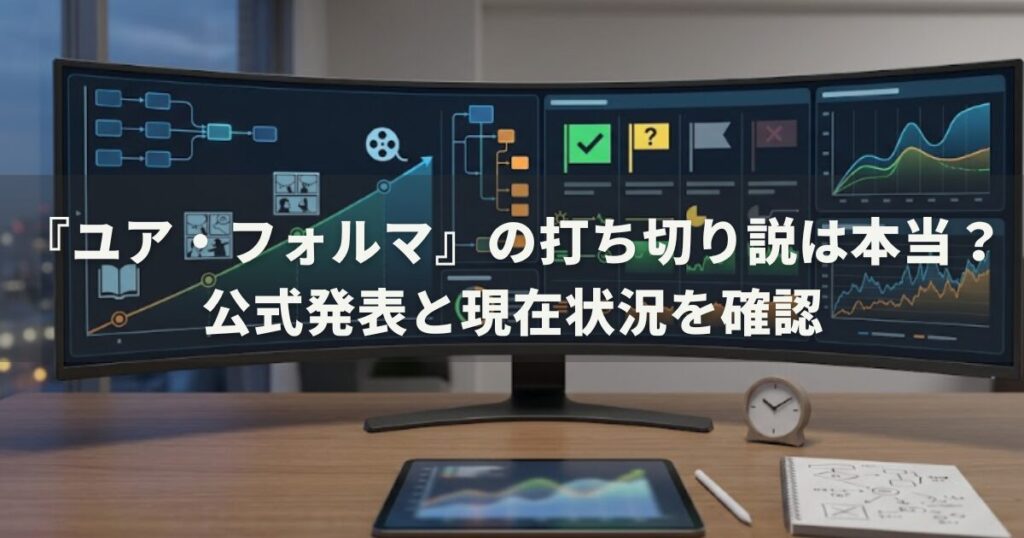 『ユア・フォルマ』の打ち切り説は本当？公式発表と現在状況を確認
