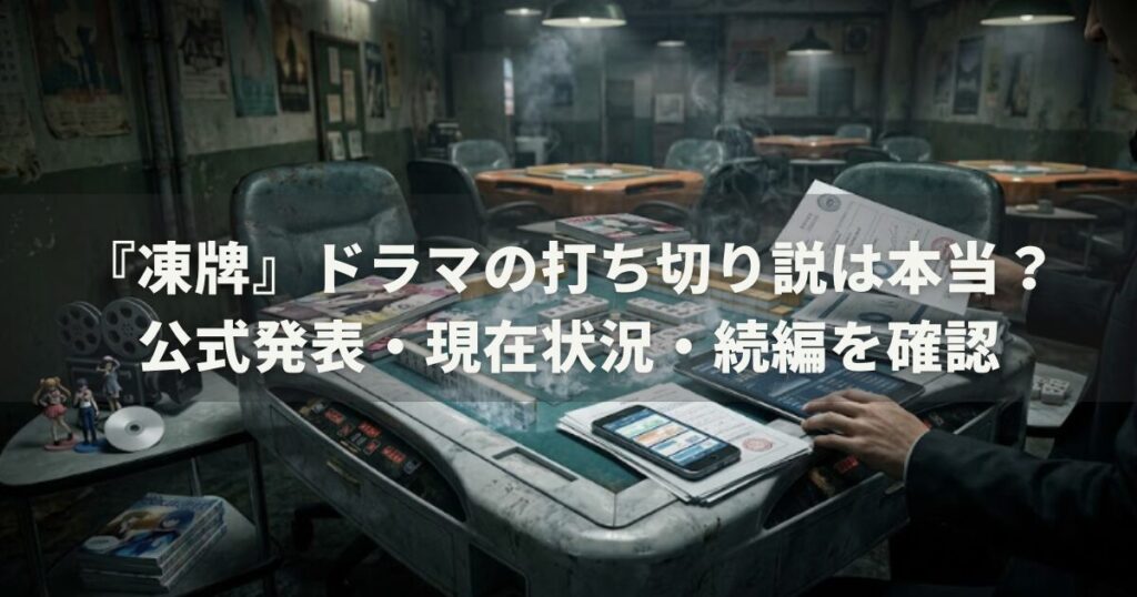 『凍牌』ドラマの打ち切り説は本当？公式発表・現在状況・続編を確認