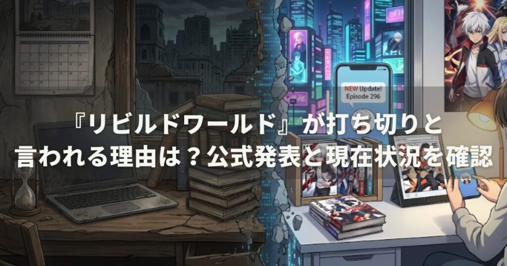 『リビルドワールド』が打ち切りと言われる理由は？公式発表と現在状況を確認