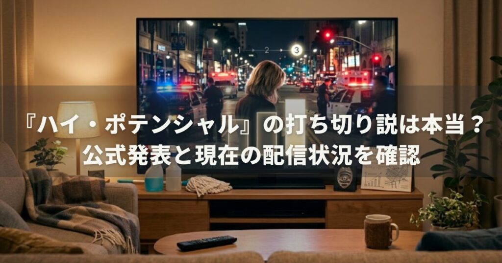 『ハイ・ポテンシャル』の打ち切り説は本当？公式発表と現在の配信状況を確認