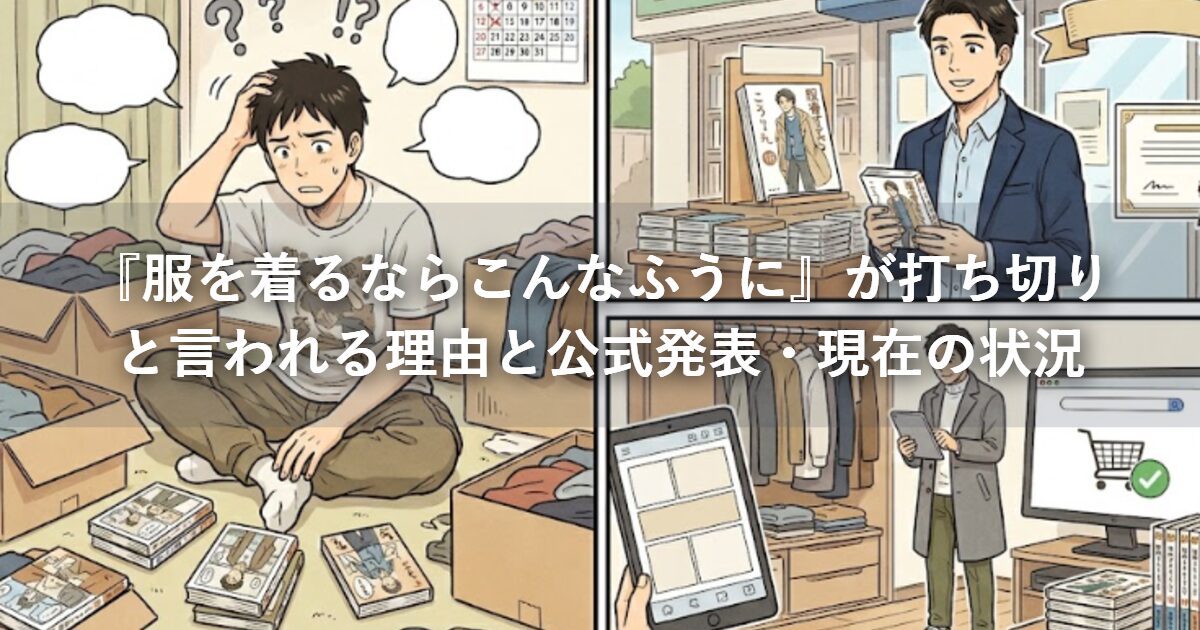 『服を着るならこんなふうに』が打ち切りと言われる理由と公式発表・現在の状況