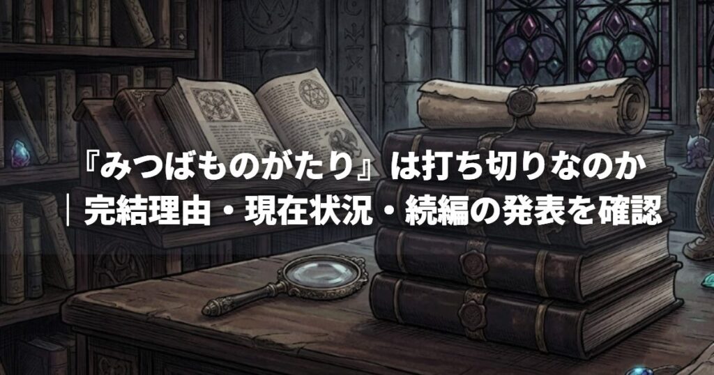 『みつばものがたり』は打ち切りなのか｜完結理由・現在状況・続編の発表を確認