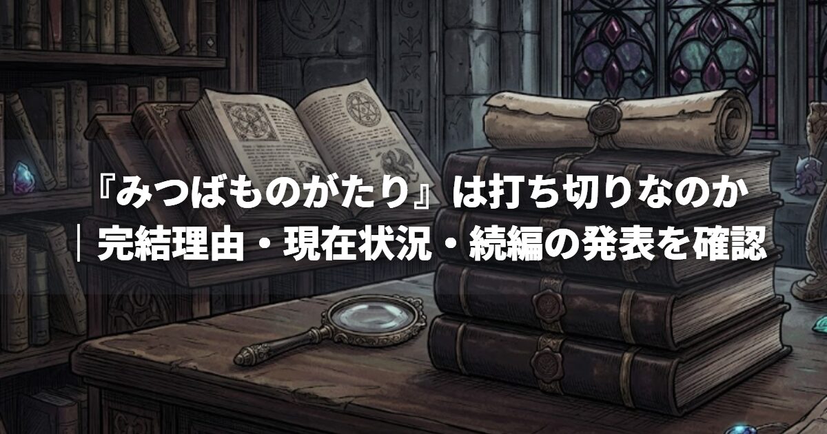 『みつばものがたり』は打ち切りなのか｜完結理由・現在状況・続編の発表を確認