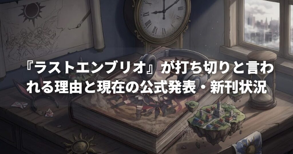 『ラストエンブリオ』が打ち切りと言われる理由と現在の公式発表・新刊状況