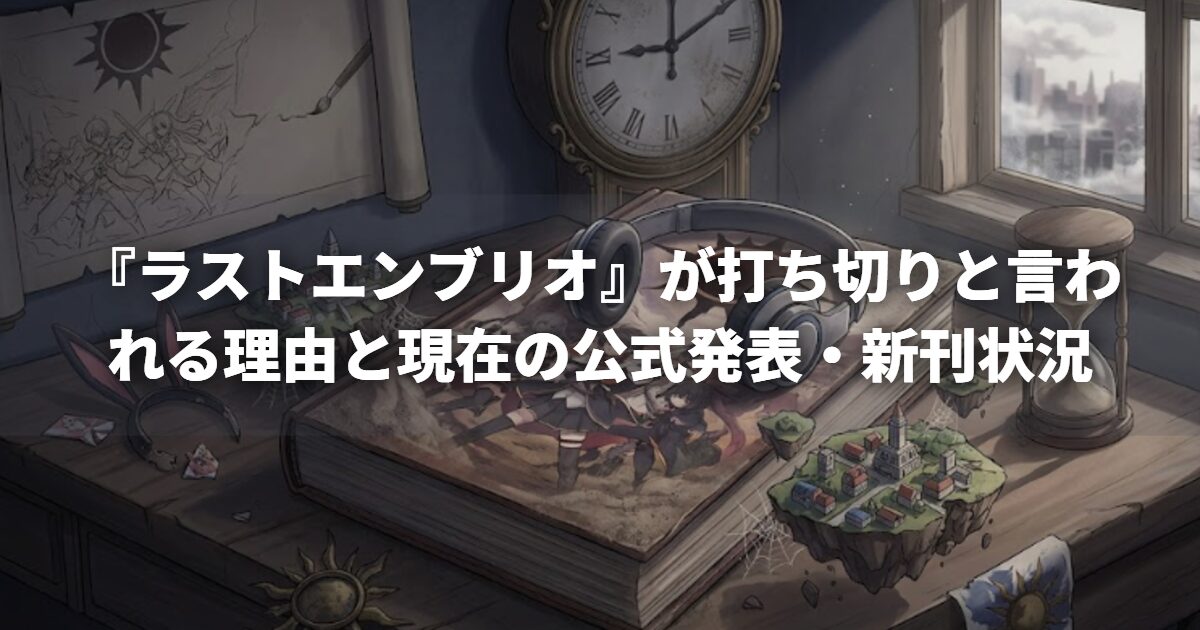 『ラストエンブリオ』が打ち切りと言われる理由と現在の公式発表・新刊状況