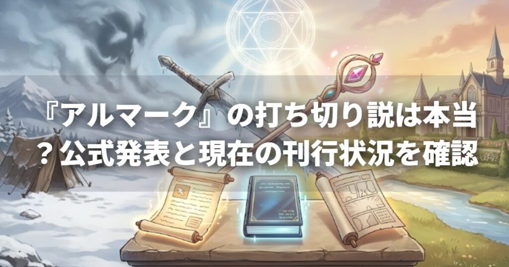 『アルマーク』の打ち切り説は本当？公式発表と現在の刊行状況を確認