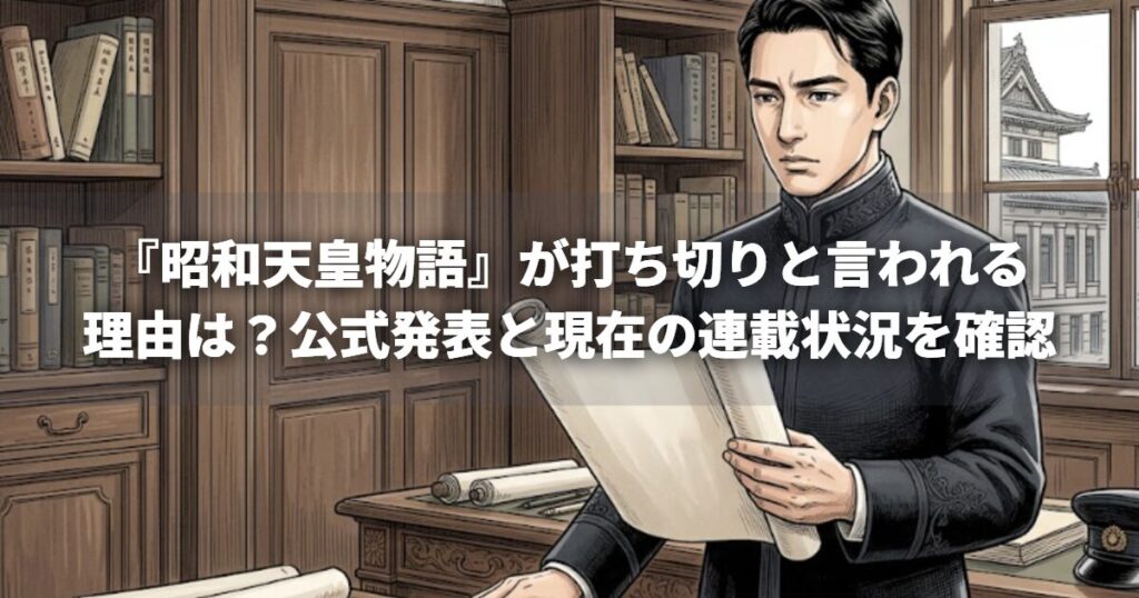 『昭和天皇物語』が打ち切りと言われる理由は？公式発表と現在の連載状況を確認