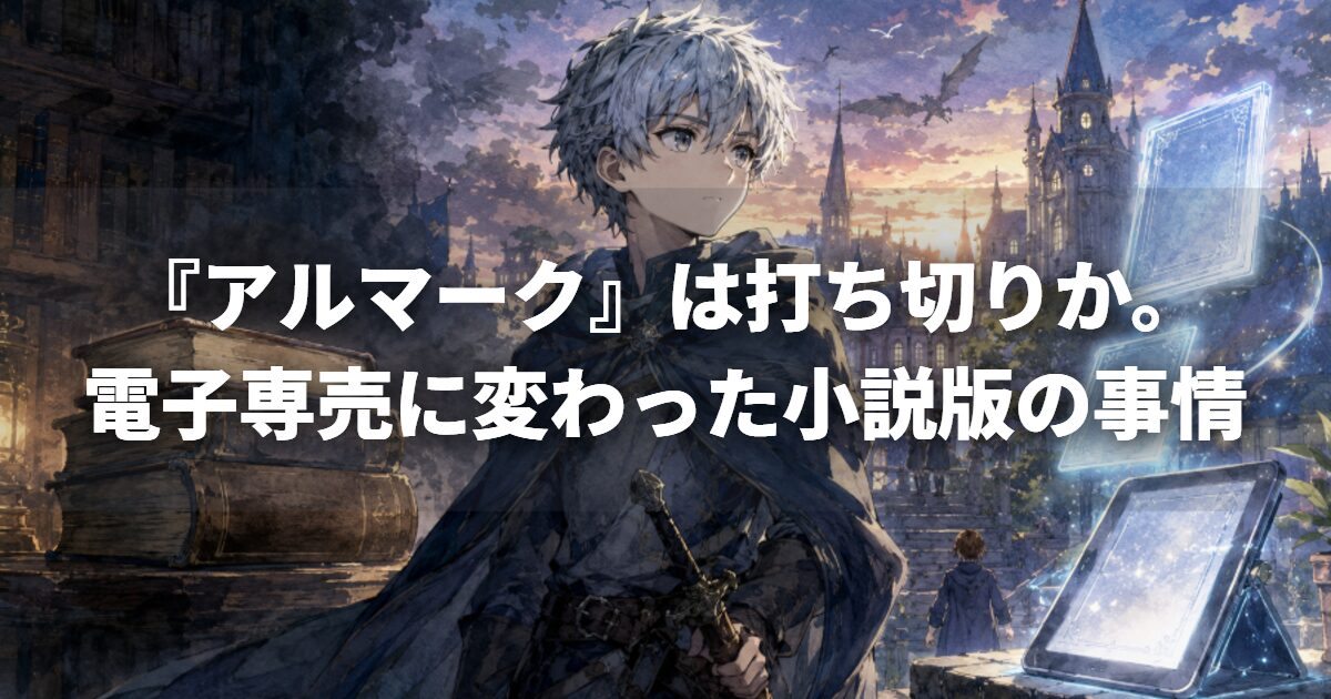『アルマーク』は打ち切りか。電子専売に変わった小説版の事情
