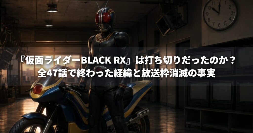 『仮面ライダーBLACK RX』は打ち切りだったのか？全47話で終わった経緯と放送枠消滅の事実