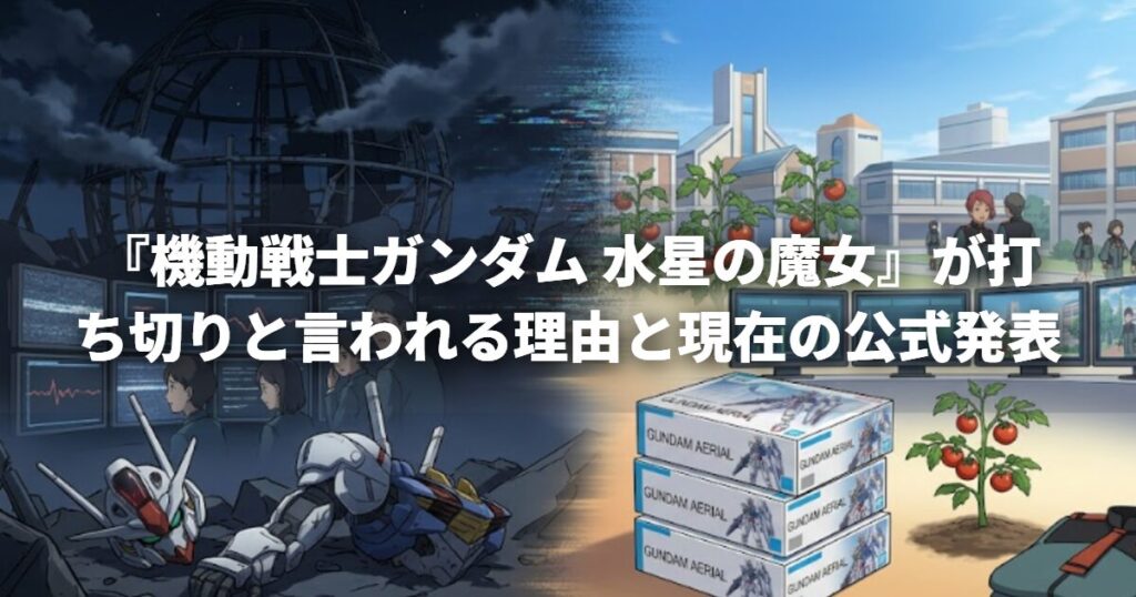 『機動戦士ガンダム 水星の魔女』が打ち切りと言われる理由と現在の公式発表