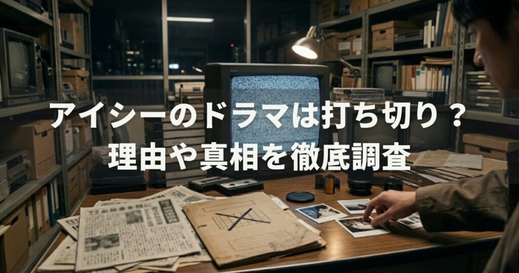 アイシーのドラマは打ち切り？理由や真相を徹底調査
