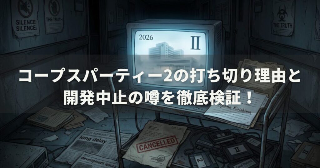 コープスパーティー2の打ち切り理由と開発中止の噂を徹底検証！