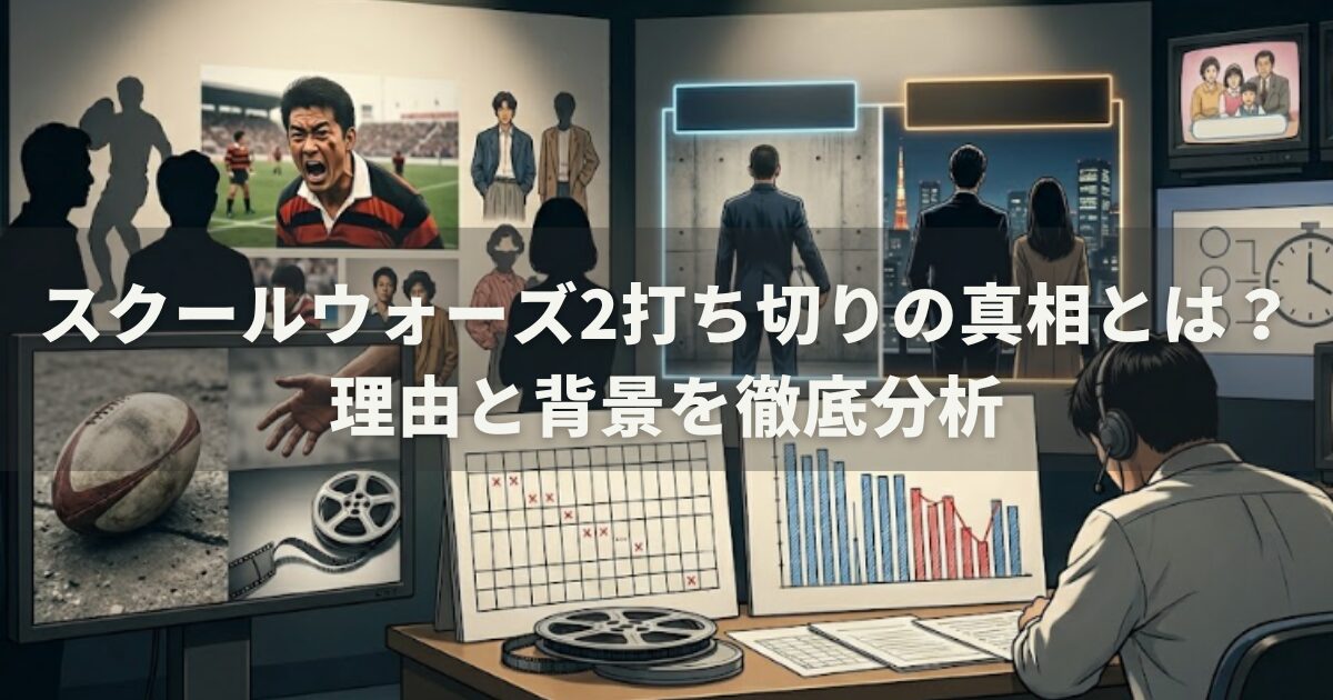 スクールウォーズ2打ち切りの真相とは?理由と背景を徹底分析