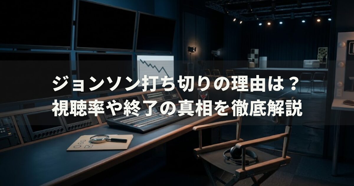 ジョンソン打ち切りの理由は？視聴率や終了の真相を徹底解説