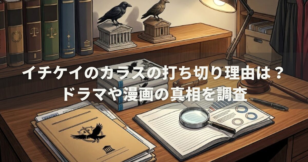 イチケイのカラスの打ち切り理由は？ドラマや漫画の真相を調査