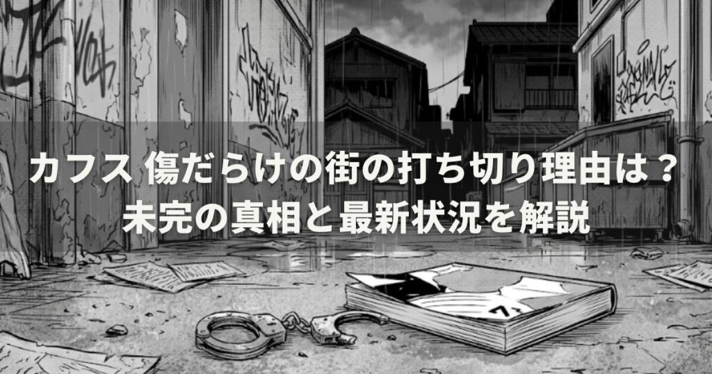 カフス 傷だらけの街の打ち切り理由は？未完の真相と最新状況を解説