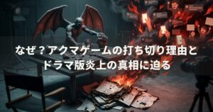 なぜ？アクマゲームの打ち切り理由とドラマ版炎上の真相に迫る